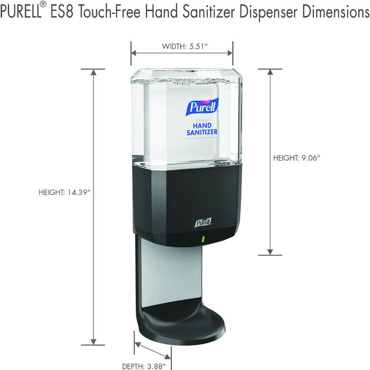 Purell® ES-8 hånddesinfeksjons dispenser - grafitt