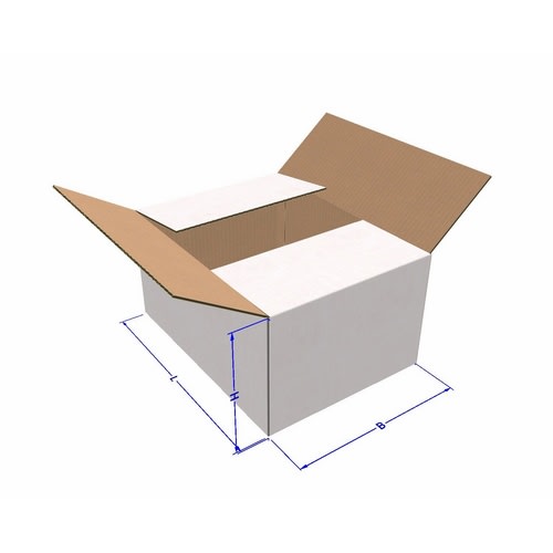 Pappkasse Hvit 39,5x26x11,4cm 5kg
