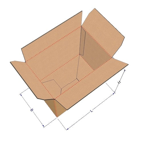 Pappkasse std 7 automatbunn 45x30x30cm