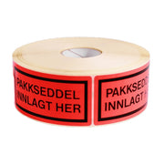 Etikett-Pakkseddel Innlagt 5x10cm