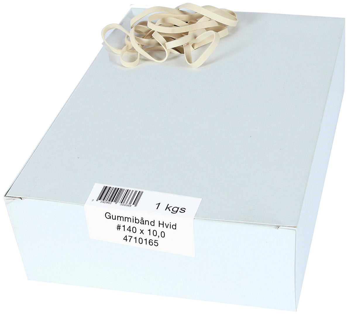 Strikk 10mm x 140mm hvit 1000g