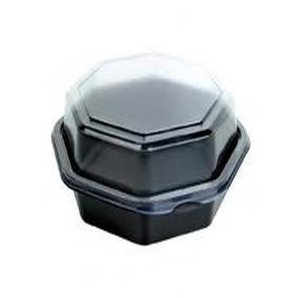 Octaview 16x16x6cm 400ml sort/klar