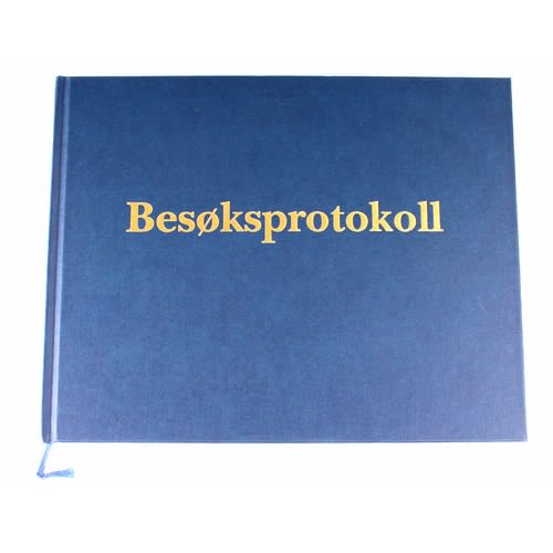 Besøksprotokoll 28x21 96bl.blå