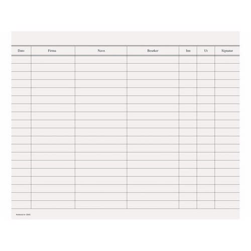 Besøksprotokoll 28x21 96bl.blå