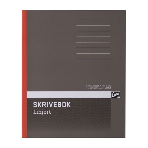 Skrivebok 17x21cm linjert 9mm