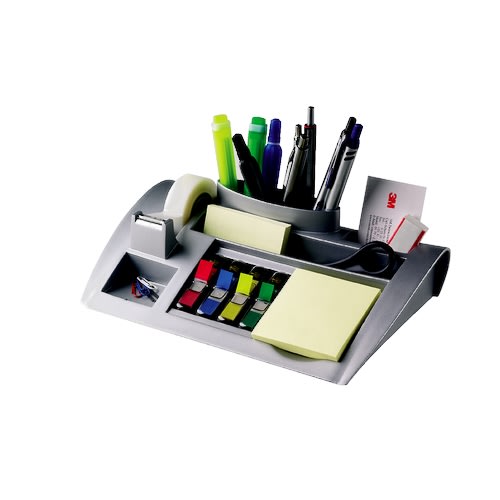 Dispenser for Post-It/Indeks/Tape Sølv