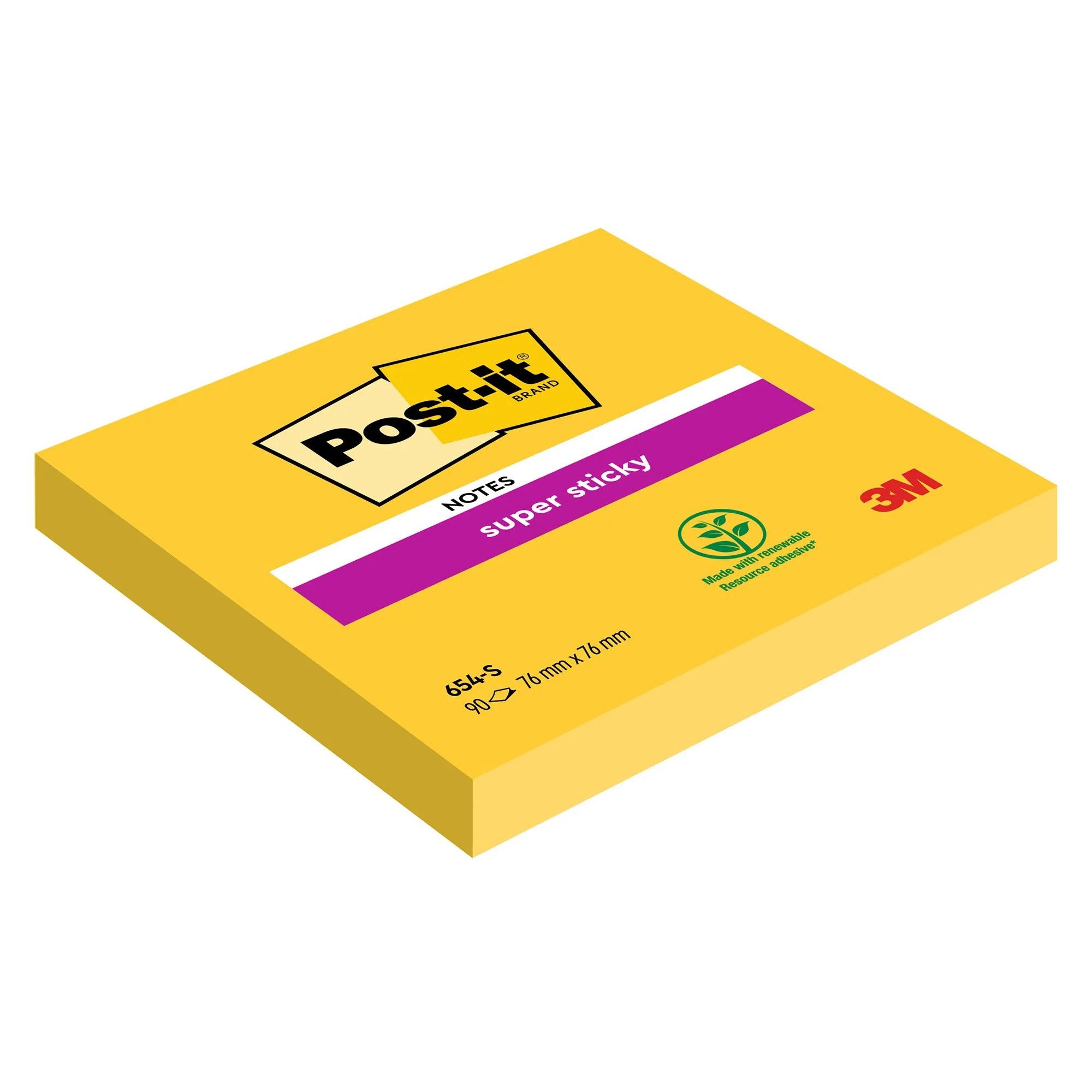 Notatblokk Post-it SS 76x76 Ultragul