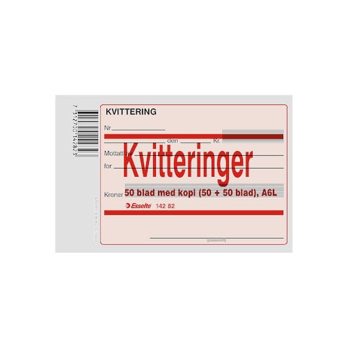Kvitteringshefte A6 med kopi