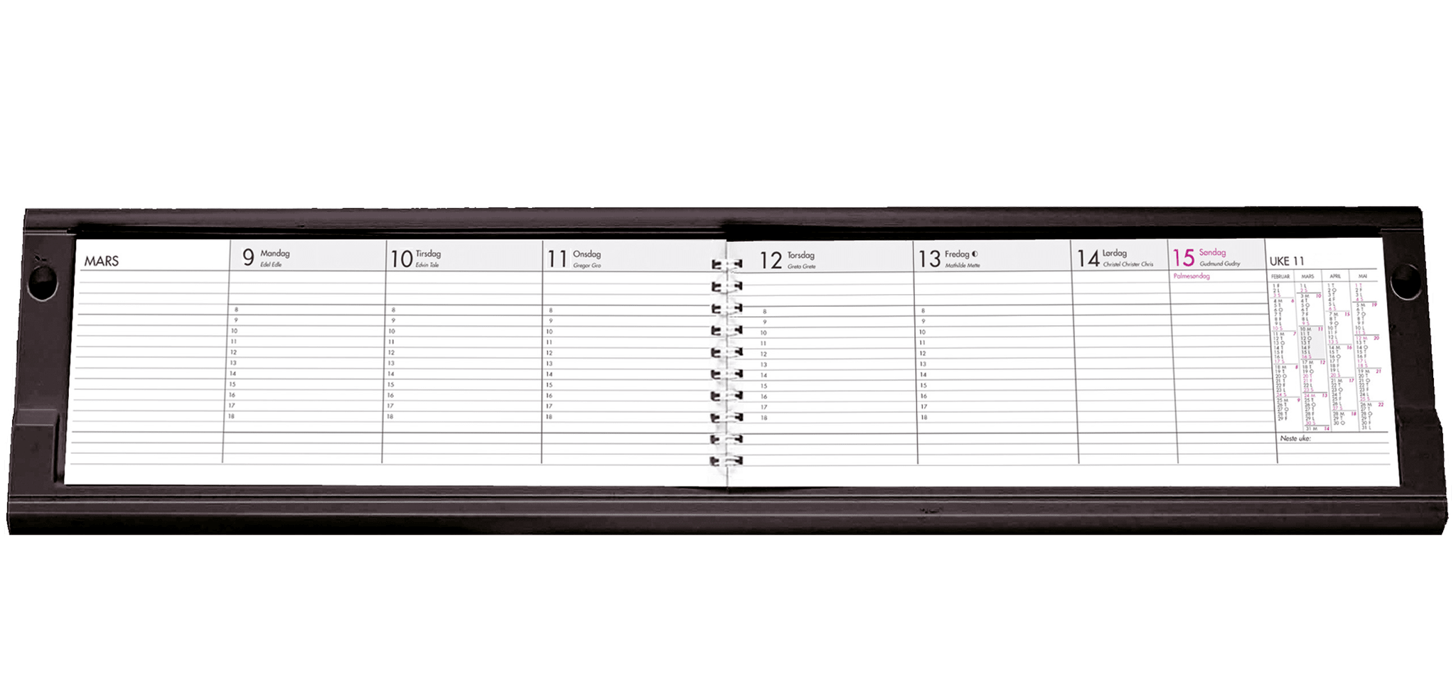 Kalenderstativ ukeplankalender