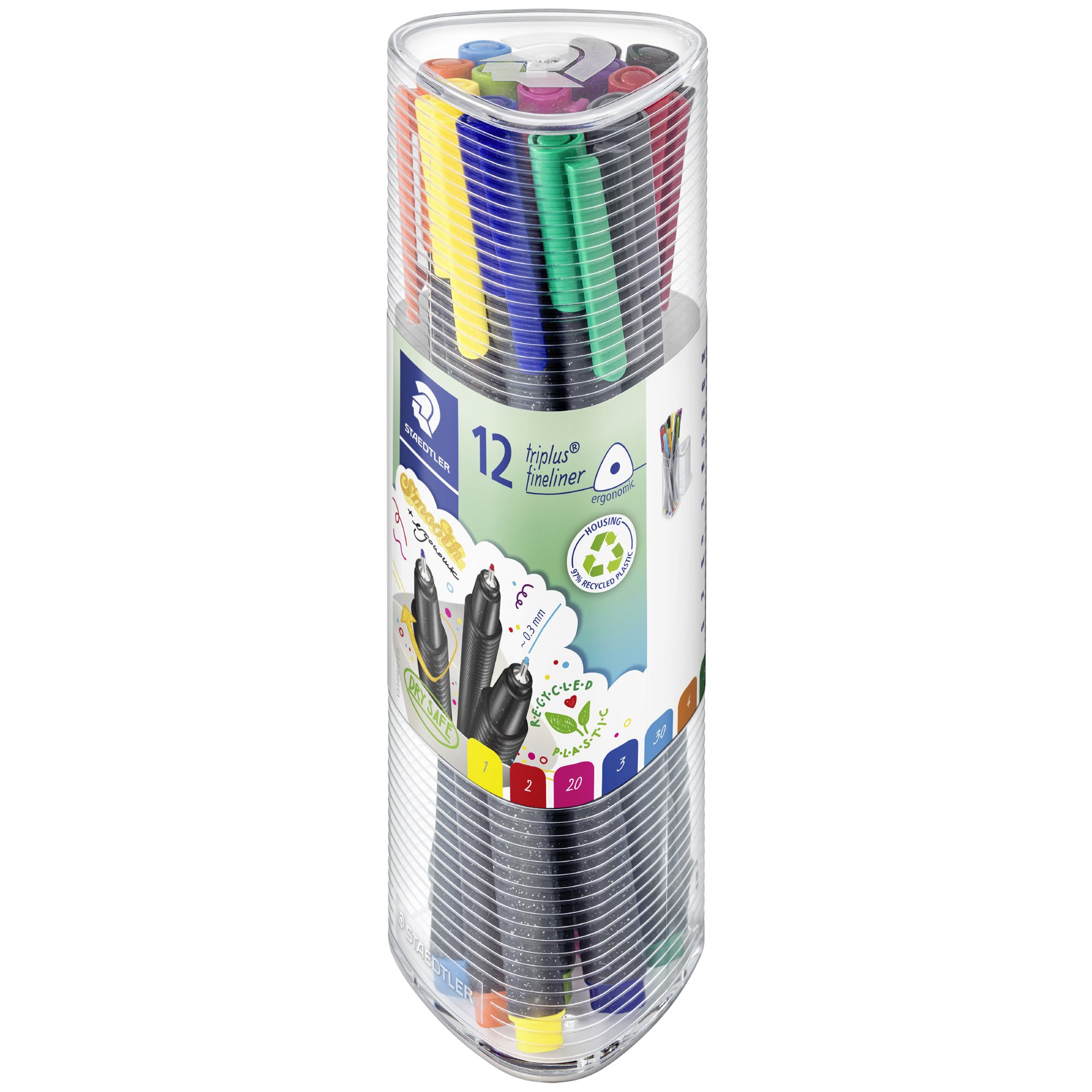 Fiberpenn Triplus finel. 12 farger