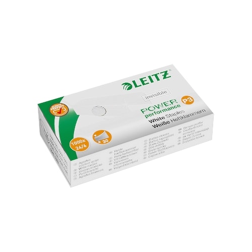 Heftestift Leitz 24/6 P3 Hvit Eske/1000
