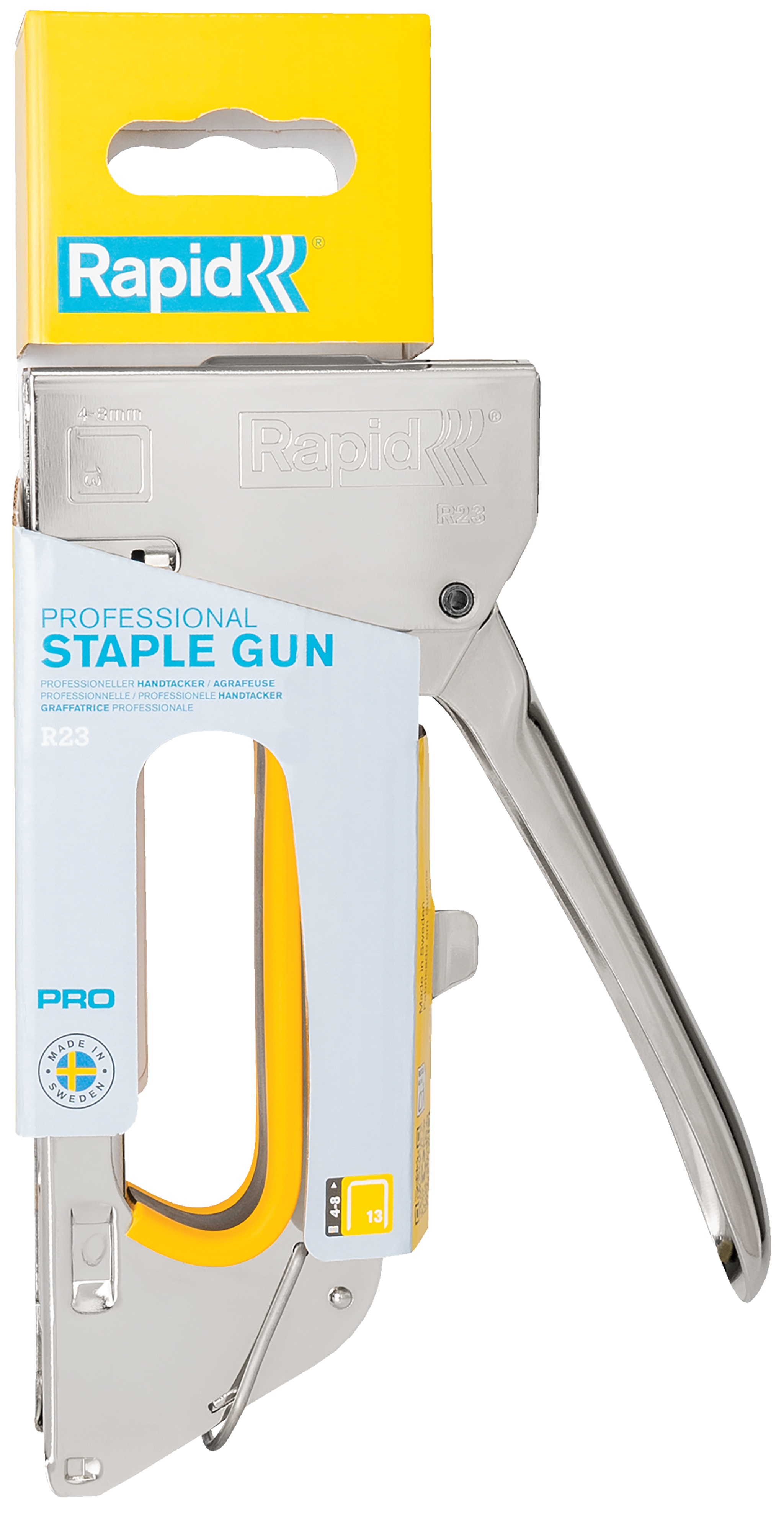 Stiftepistol Rapid PRO R23E Gul