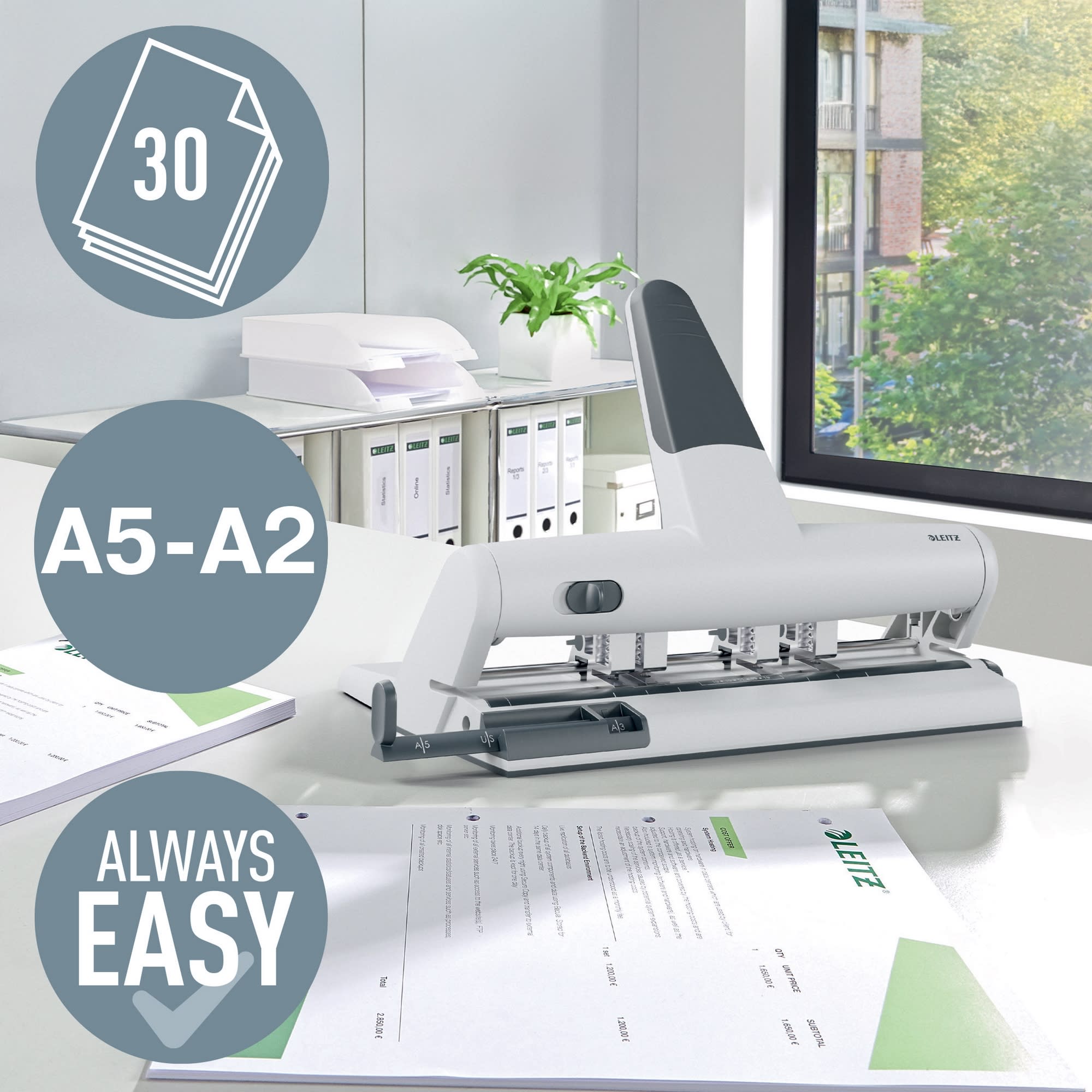 Hullemaskin Leitz 5114 4-6 hull/30 ark