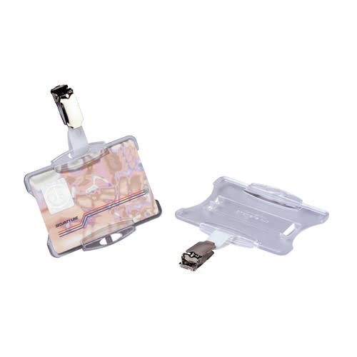Kortholder i transparent plast