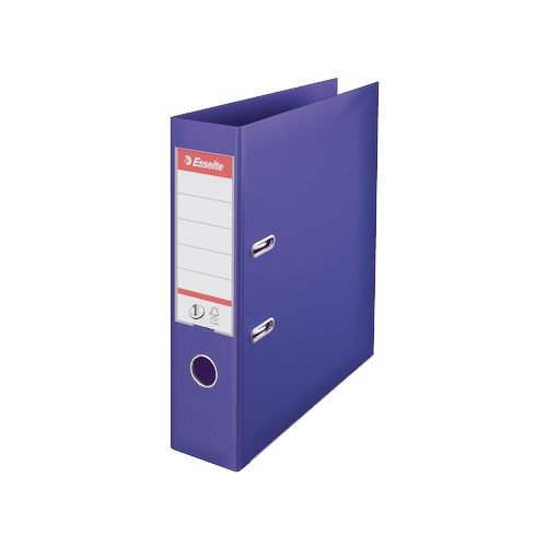 Brevordner A4 Esselte No1 PP 75mm lilla