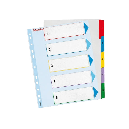 Skillekort Mylar A4+ Overskrivbart 1-5