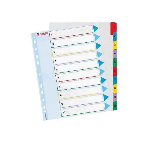 Skillekort Mylar A4+ Overskrivbart 1-10