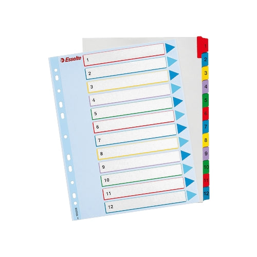 Skillekort Mylar A4+ Overskrivbart 1-12