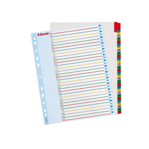 Skillekort Mylar A4+ Overskrivbart 1-31