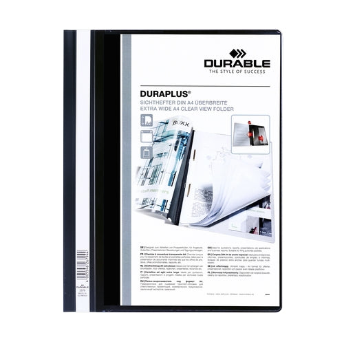 Hurtighefte A4 m/lomme&spile sort