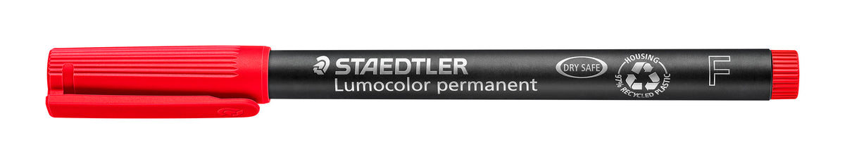 Merkepenn Lumocolor perm. F rød
