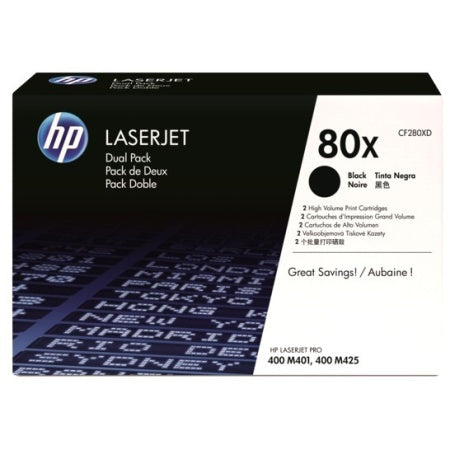 HP 2xToner CF280X black LJ 400 Printer