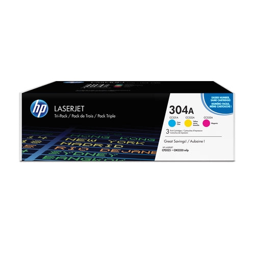 Toner HP 304A Tri-Pack CYM