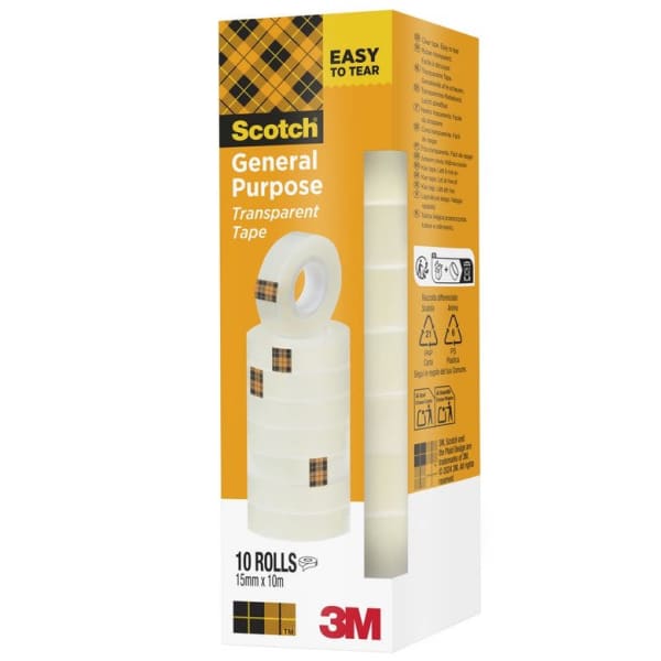 Kontortape 508 15mmx10m klar