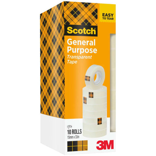 Kontortape 508 15mmx33m klar