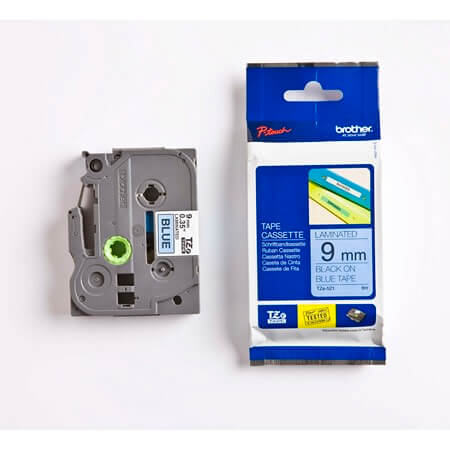 Tape Brother TZe-521 9mm sort/blå