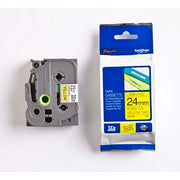 Tape Brother TZe-651 24mm Sort/Gul