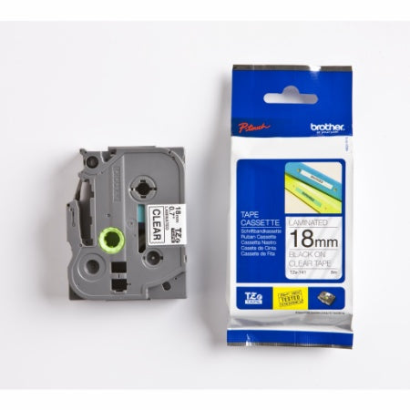 Tape Brother TZe141 18mm sort/klar