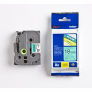 Tape Brother TZe-741 18mm sort/grøn