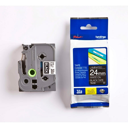Tape Brother TZe355 24mm hvit/sort