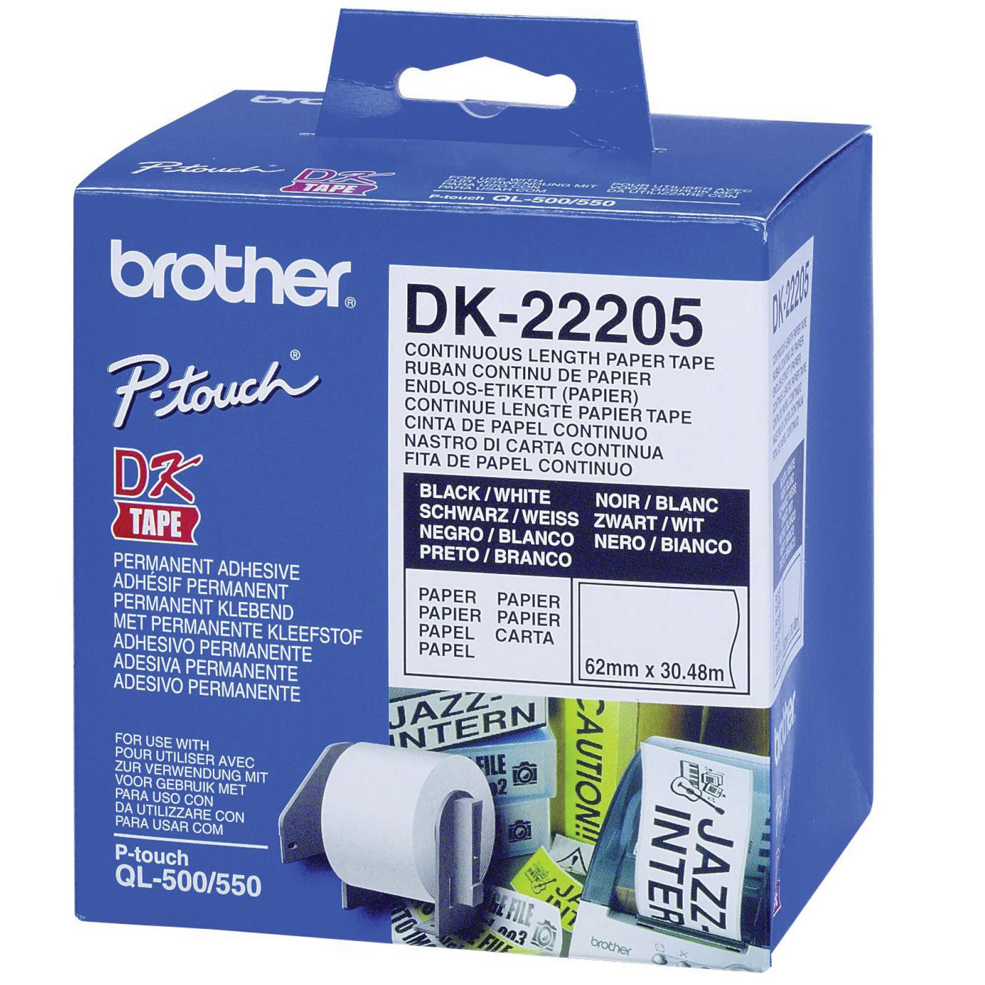 Brother Taperull papir 62mm x 30.48m