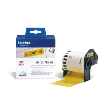 Tape plast Brother 62mmx15,24m gul