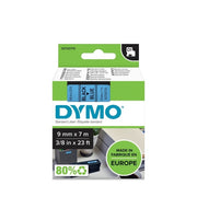 Tape Dymo D1 9mm x 7m sort/blå