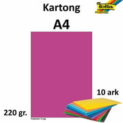 Kartong A4 220g mørk rosa