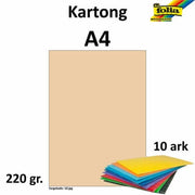 Kartong A4 220g sandbrun