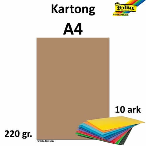 Kartong A4 220g brun