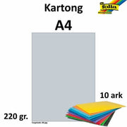 Kartong A4 220g lys grå