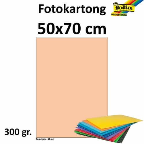 Fotokartong 50x70 300g aprikos 10pk