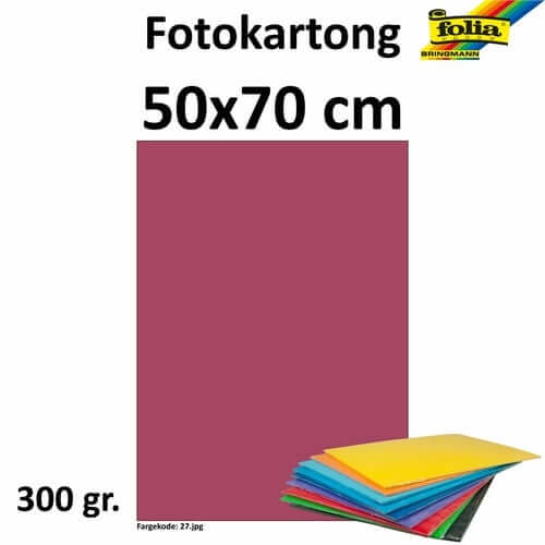 Fotokartong 50x70 300g vinrød 10pk