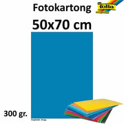 Fotokartong 50x70 300g mel.blå 10pk