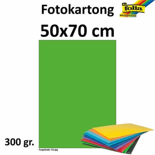 Fotokartong 50x70 300g gre.grønn 10
