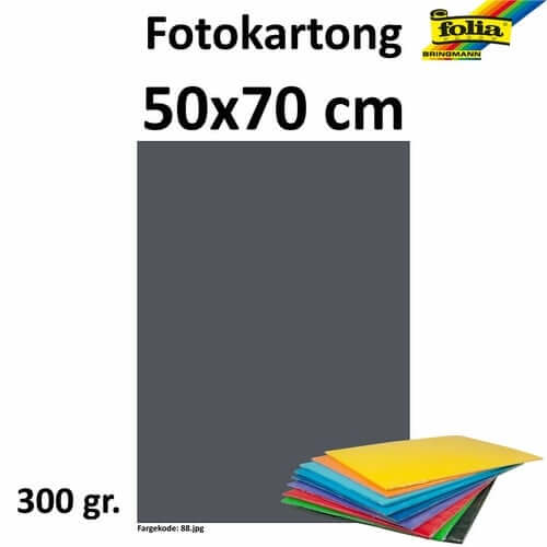 Fotokartong 50x70 300g antrasitt 10