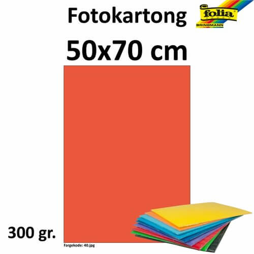 Fotokartong 50x70 300g orange 10pk