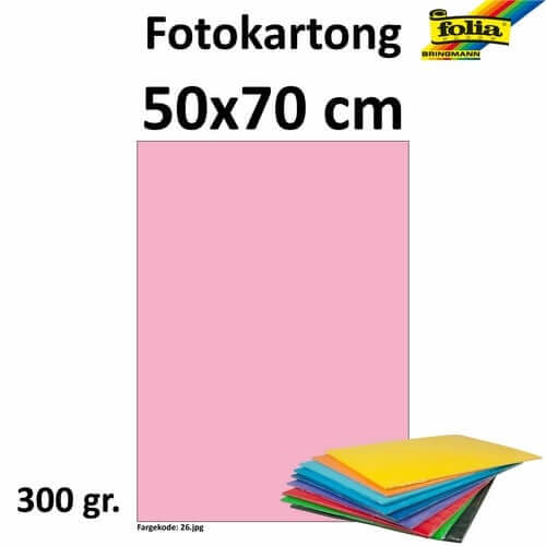 Fotokartong 50x70 300g l.rosa 10pk