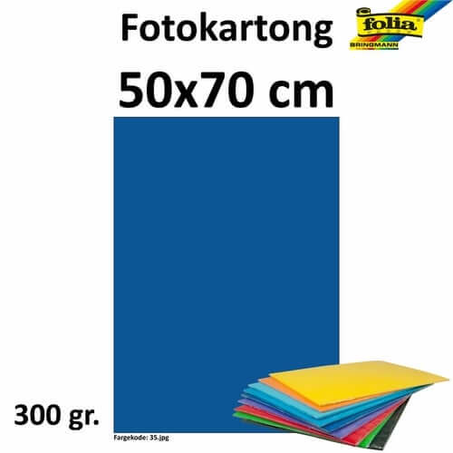 Fotokartong 50x70 300g k.blå 10pk