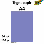 Tegnepapir A4 130g lavendel 50pk